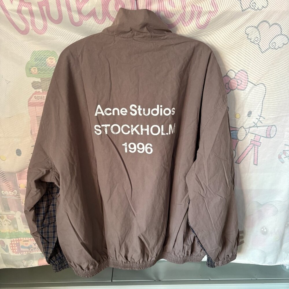 Acne Studios Plaid Patchwork Stand Collar Jacket … - image 6